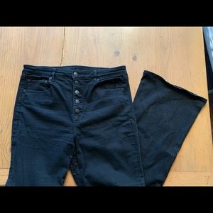 High Rise Black Jean Bell Bottoms